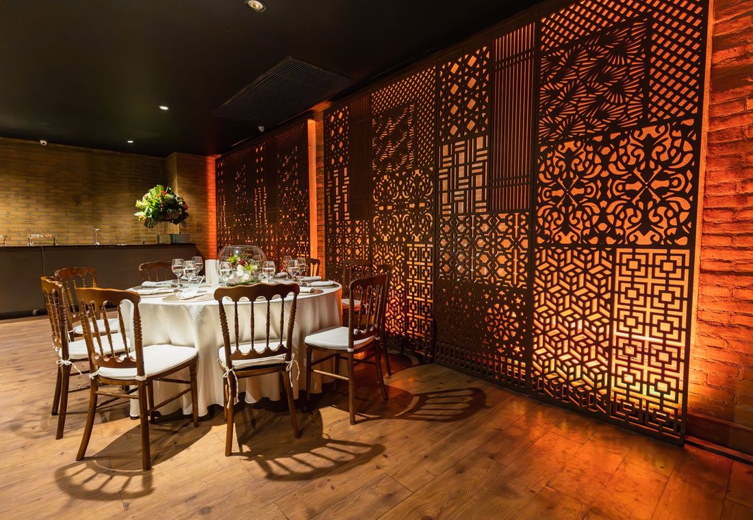 The Chart Room laid for a private dinner