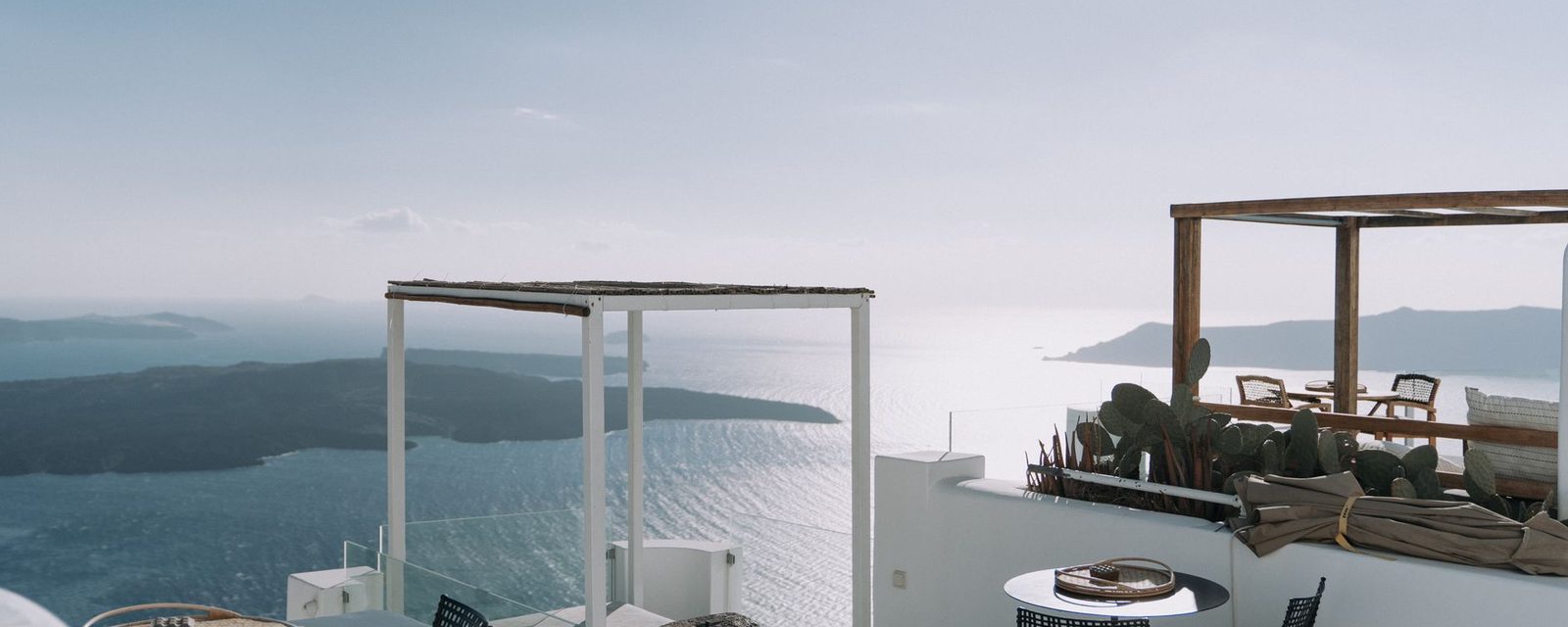 The terrace, set for the afternoon