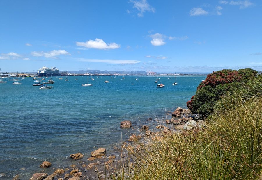 Pilot Bay, on the sheltered side of the peninsula