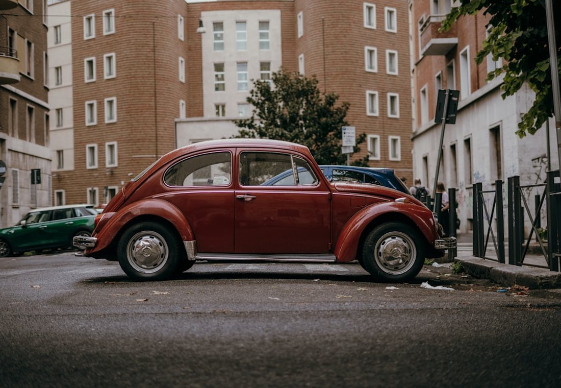 A vintage car on a Napier street