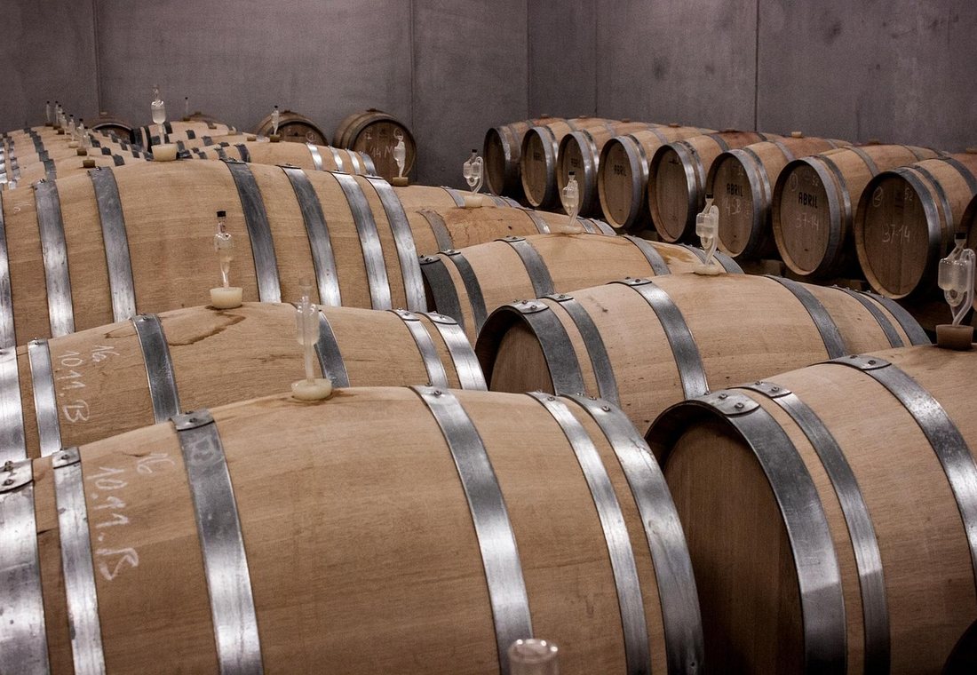 Barrels in a Hawke's Bay cellar